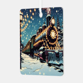 Altmodische Weihnachtsbahn Weihnachten Ornament Aus Metall (Vorderseite links)