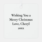 Altmodische Weihnachtsbahn Weihnachten Ornament Aus Metall (Rückseite)