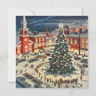 ALTMODISCHE WEIHNACHTSBAUM-BELEUCHTUNGSEINLADUNGEN EINLADUNG