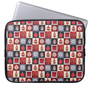 Altmodische Weihnachtsdecke Laptopschutzhülle
