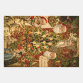 Altmodische Weihnachtsfreude Geschenkpapier Set (Vorderseite 3)