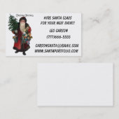 Altmodische Weihnachtsmann-Visitenkarten für Sankt Visitenkarte (Vorne/Hinten)