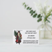 Altmodische Weihnachtsmann-Visitenkarten für Sankt Visitenkarte (Stehend Vorderseite)