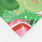 Altmodische Weihnachtssüßigkeit Fleecedecke (Ecke)