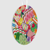 Altmodische Weihnachtssüßigkeit Ornament (Vorderseite)