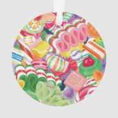 Altmodische Weihnachtssüßigkeit Ornament (Rückseite)