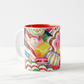 Altmodische Weihnachtssüßigkeit Zweifarbige Tasse (Vorderseite Links)