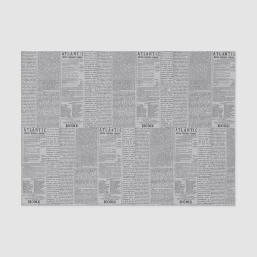 Altmodische Zeitung Seidenpapier (Vorderseite)