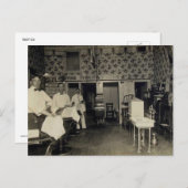 Altmodischer Barbershop 1912 Vintag Postkarte (Vorne/Hinten)