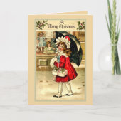 Altmodischer Beifall Feiertagskarte (Vorderseite)