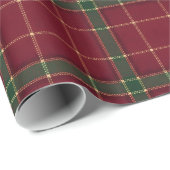 Altmodischer Charme Holiday Plaid Geschenkpapier (Rolleneckpunkt)
