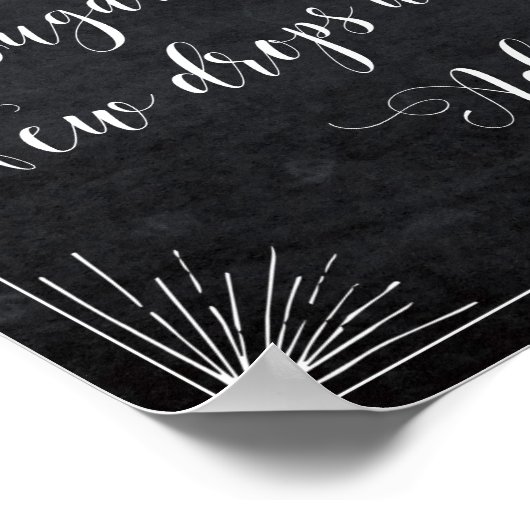 altmodischer Cocktail Whiskey Bar Hochzeit Poster (Ecke)