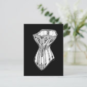 Altmodischer Corset Postkarte (Stehend Vorderseite)