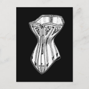 Altmodischer Corset Postkarte