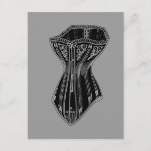 Altmodischer Corset Postkarte
