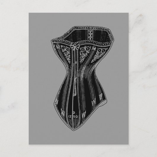 Altmodischer Corset Postkarte (Vorderseite)