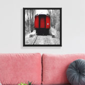 Altmodischer Dampf-Zug mit roter Kombüse Leinwanddruck (Insitu (Wohnzimmer))