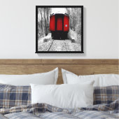 Altmodischer Dampf-Zug mit roter Kombüse Leinwanddruck (Insitu (Schlafzimmer))