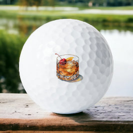 Altmodischer Drink Spaß Golfball