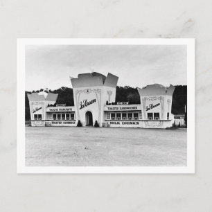 altmodischer Eiscreme-Ständer, Connecticut Postkarte