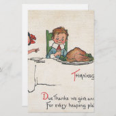 altmodischer Erntedank Briefpapier (Vorne/Hinten)