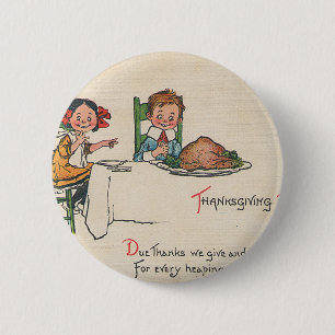 altmodischer Erntedank Button