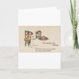 altmodischer Erntedank Feiertagskarte