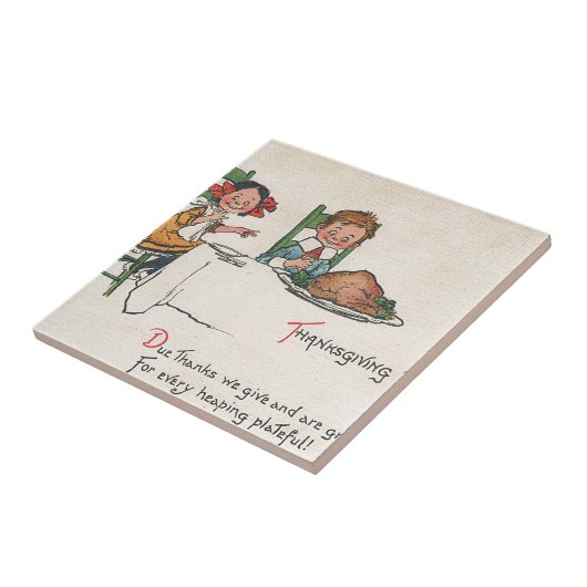 altmodischer Erntedank Fliese (Seite)