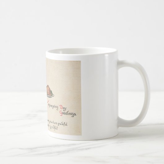 altmodischer Erntedank Kaffeetasse (Rechts)