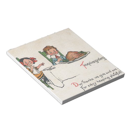 altmodischer Erntedank Notizblock (angewinkelt)