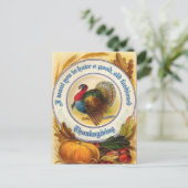 Altmodischer Erntedank Postkarte (Stehend Vorderseite)