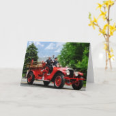 Altmodischer Feuerzug Karte (Gelbe Blume)