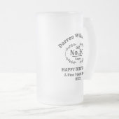 Altmodischer Geburtstag Mattglas Bierglas (VorderseiteRechts)