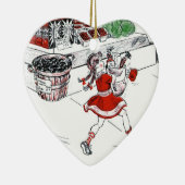 Altmodischer Gemischtwarenladen und kleines Keramikornament (Rechts)