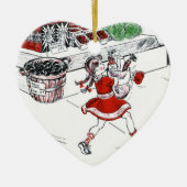 Altmodischer Gemischtwarenladen und kleines Keramikornament (Vorne)