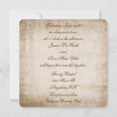 altmodischer Hochzeitsbrot Einladung (Rückseite)