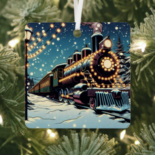 Altmodischer Holiday Train Weihnachten Ornament Aus Metall