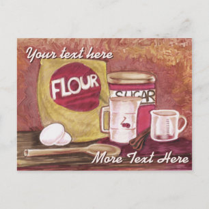 Altmodischer Koch Postkarte