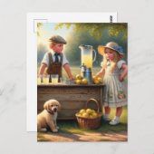 Altmodischer Limonade-Stand Postkarte (Vorne/Hinten)