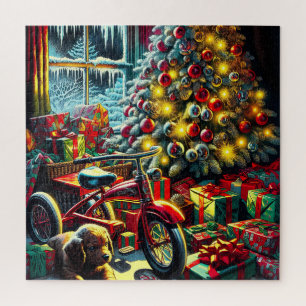Altmodischer nostalgischer Weihnachtsmorgen Puzzle
