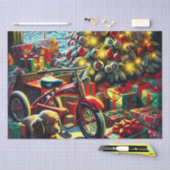 Altmodischer Nostalgischer Weihnachtsvormittag Seidenpapier (Handwerk)