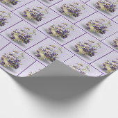 altmodischer Pansienkorb auf den Augenlidern Geschenkpapier (Ecke)