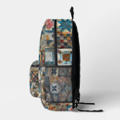 Altmodischer Patchwork-Quilt Bedruckter Rucksack (Rechts)