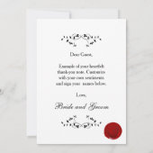 Altmodischer roter Wachs-Siegel-Buchstabe Dankeskarte (Rückseite)