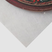 Altmodischer Santa in Decorative Rahmen Decoupage Seidenpapier (Detail)