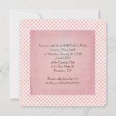 altmodischer Schnappschuss auf der Damask Birthday Einladung (Rückseite)