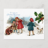 Altmodischer Schneeball-Kampf auf Weihnachten (Vorderseite)