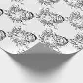 Altmodischer Schwarz-Weiß-Weihnachten Geschenkpapier (Ecke)