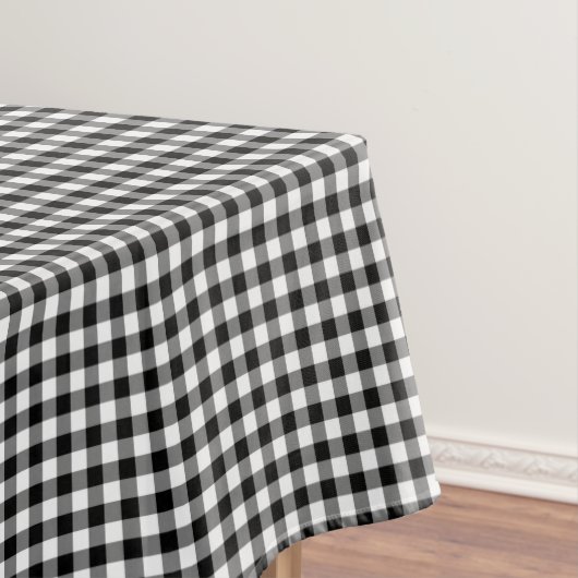 Altmodischer Schwarzweiss-Gingham Tischdecke (Beispiel)