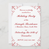 Altmodischer Viktorianischer Nikolaus Einladung (Rückseite)